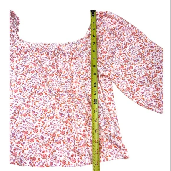 Sanctuary Chloe Floral Print Squareneck Flowy‎ Crop Coquette Top Size Small - Picture 5 of 9